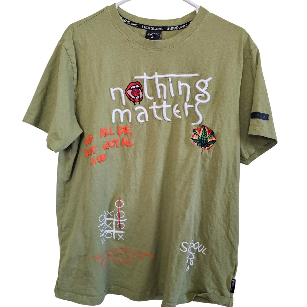 Switch Remarkable Nothing Matters Graphic Tee Olive Green XL Limited Edition